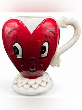 Johanna Parker Design Anthropomorphic Pop Art Heart Ceramic Mug Cup Kitchenware